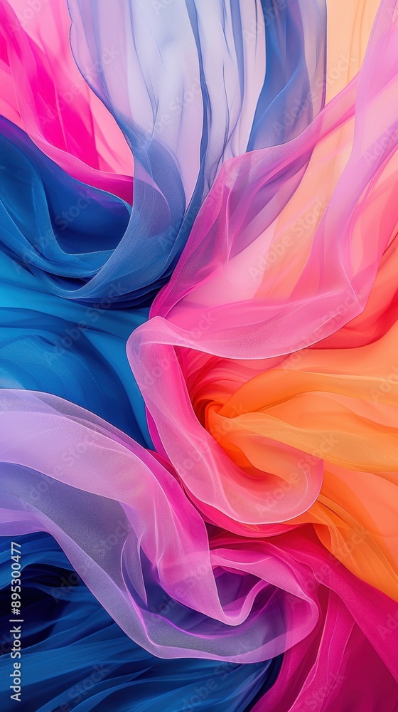 Poster vibrant abstract fluid art, bright colors swirl in dynamic patterns, contemporary design, rich textu
