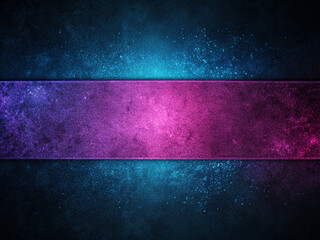 abstract background, Purple blue abstract gradient shape on black background dark noise grainy texture glowing banner, copy space