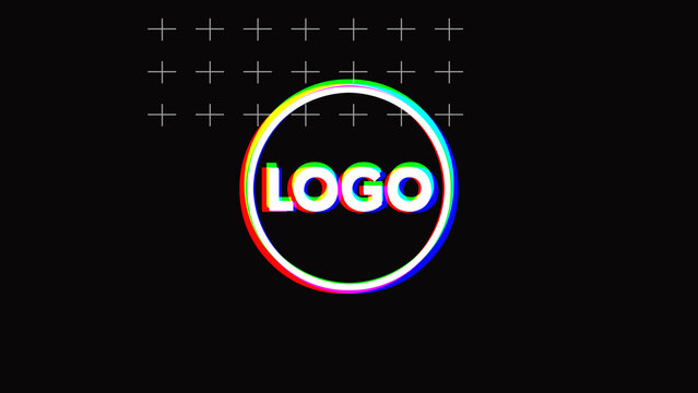 RGB Glitch Logo Reveal