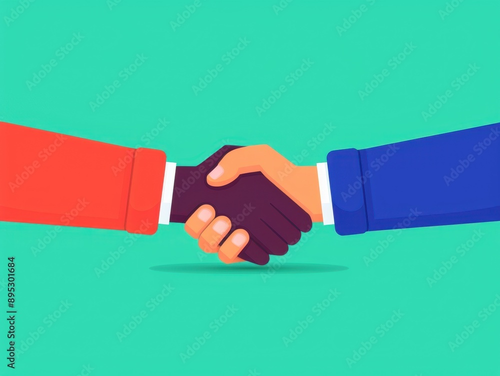 Poster interwoven hands symbolizing collaboration, three hands intertwined in a triangular formation, repre