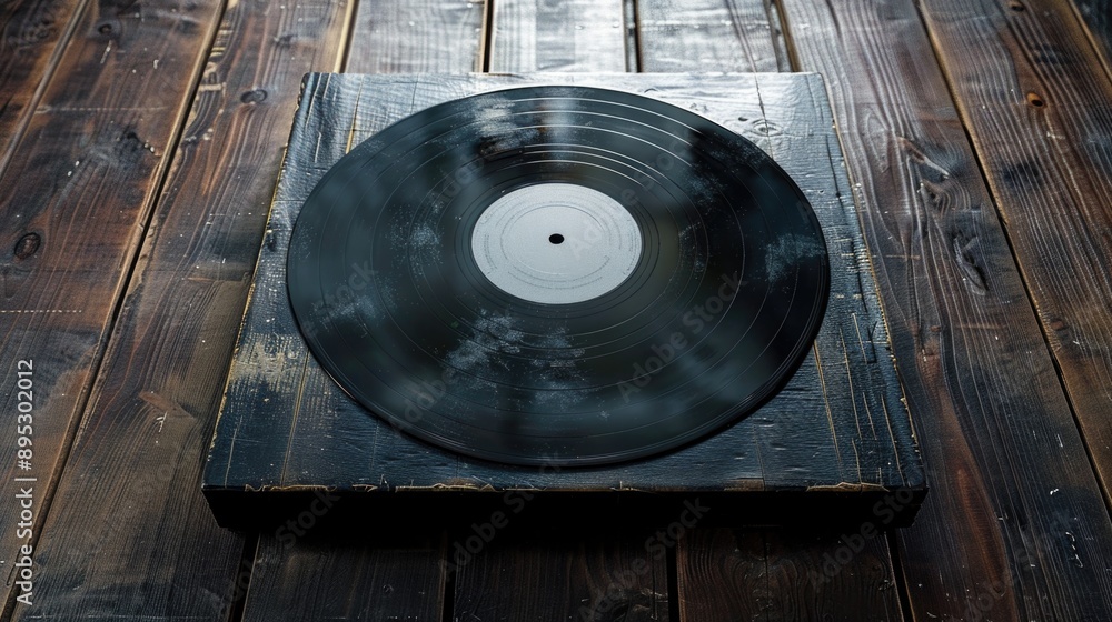 Aufkleber a person sits at a wooden desk with a single record book open, ready for note-taking or data entry