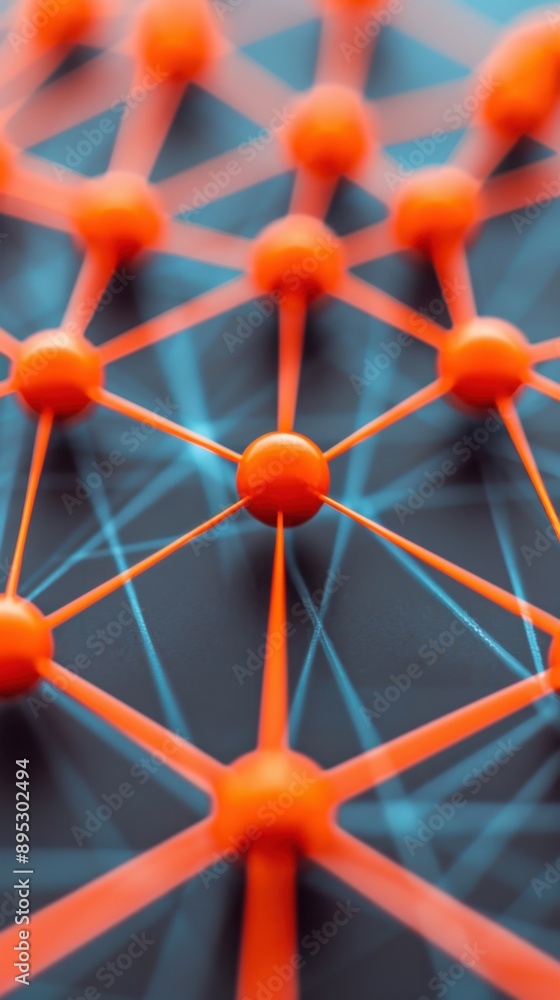 Poster connected partnerships, a vibrant network of interconnected nodes illustrating collaboration, ample 