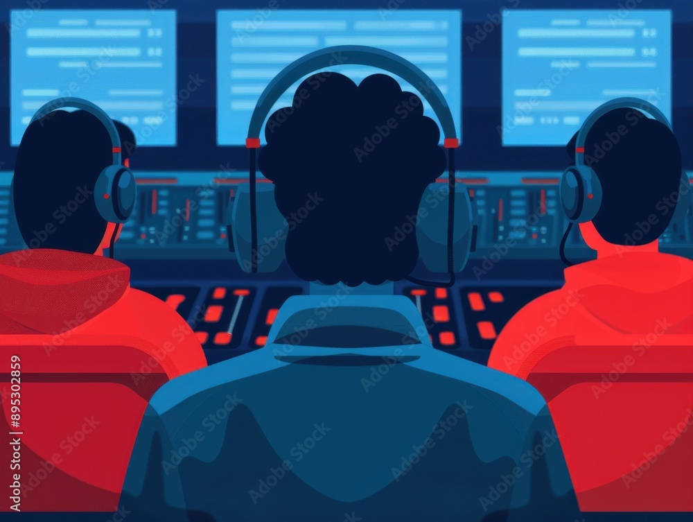 Poster sound design series, an engaging online series showcasing sound technicians at work, featuring flat 