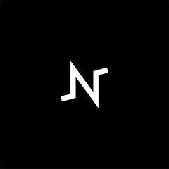 Letter N and EKG or pulse logo concept vector icon