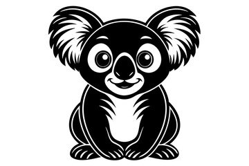 Funny Koala Vector Illustration, Cartoons, Clipart, and Line Art Design on White Background, Funny Koala vector illustration, cartoon, clipart, and line art design on a white background
