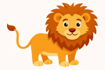 Funny Lion Vector Illustration with White Background Cartoons, Clipart, and Line Art Design, Funny lion vector illustration, perfect for cartoons, clipart, and line art designs with white background