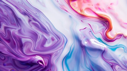 Artistic flat epoxy resin application on a canvas, swirling colors creating abstract designs, smooth and glossy texture, striking visual effect, bold palette