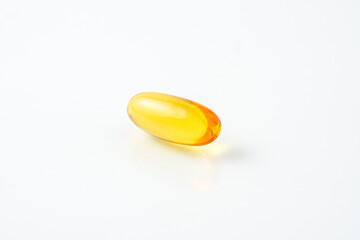 Softgel capsules 3D, fish oil, supplement on with background