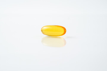 Softgel capsules 3D, fish oil, supplement on with background