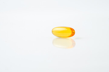 Softgel capsules 3D, fish oil, supplement on with background