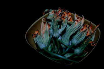 Zucchini Pumpking flowers