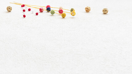 正月飾り　和風背景　白　コピースペース