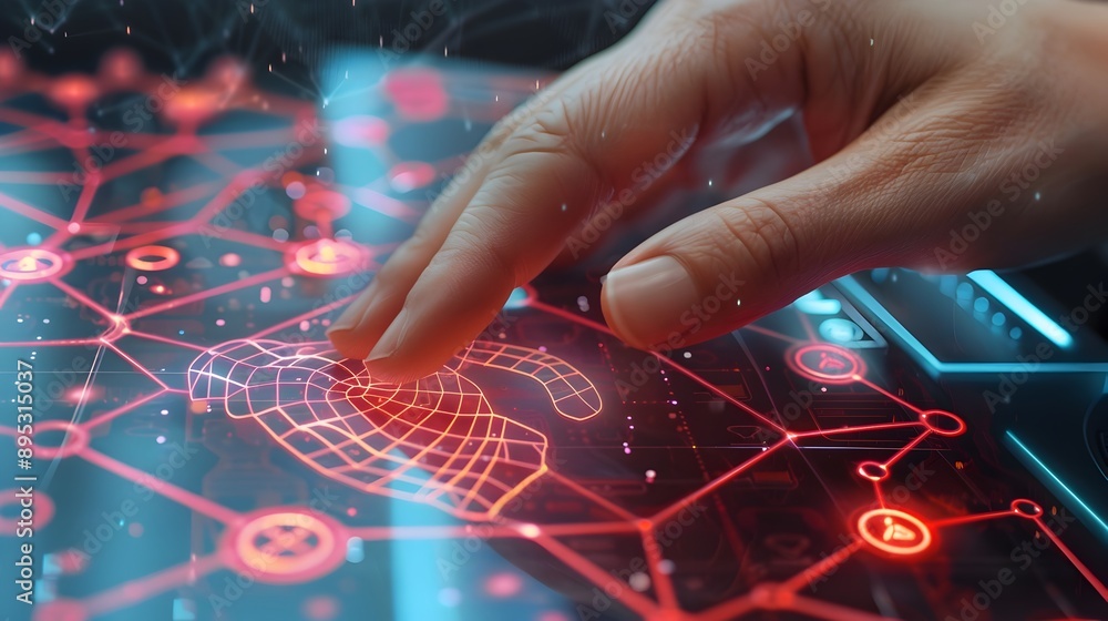 Poster biometric scanning technology for digital security and access