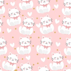 seamless pattern with cats