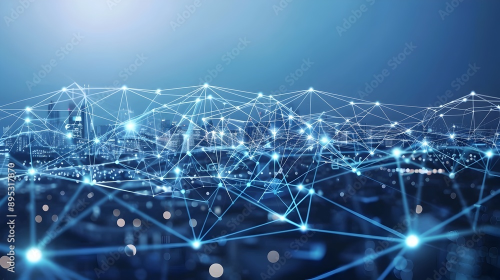 Aufkleber digital business transformation connecting traditional and modern processes