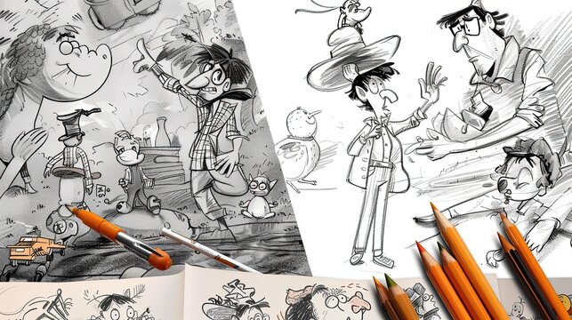 Cartoonist: Drawing comic strips or cartoons.