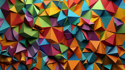 Obraz premium Overlapping triangles in background illustration