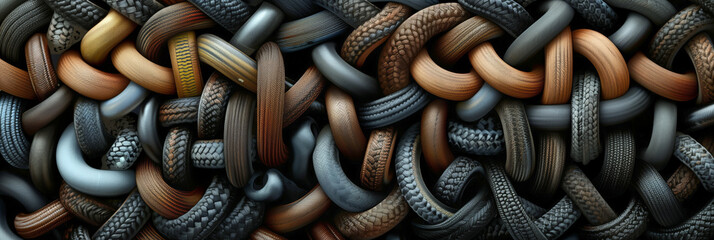 Vibrant 3d wires abstract dynamic background fluid motion, swirling patterns, rich blend of colors. AI generated