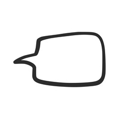 Hand Drawn speech bubbles. Speak bubble text, cartoon chatting box, message box. Blank empty vector white speech bubbles. Cartoon balloon word design.