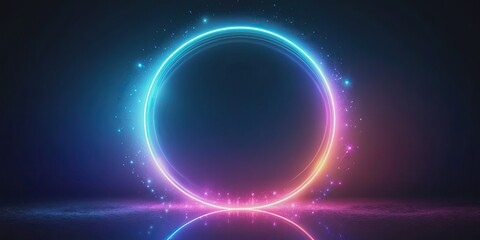 Obraz premium Abstract of physics experiment with glowing circle on background, physics, science, experiment, abstract,background, round