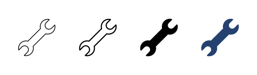 Wrench icon set. repair icon vector. tools icon vector