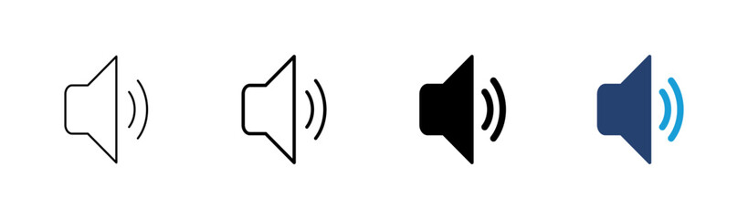 Speaker icon set. volume icon vector. loudspeaker icon vector. sound symbol