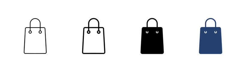 Shopping bag icon set. shopping icon vector