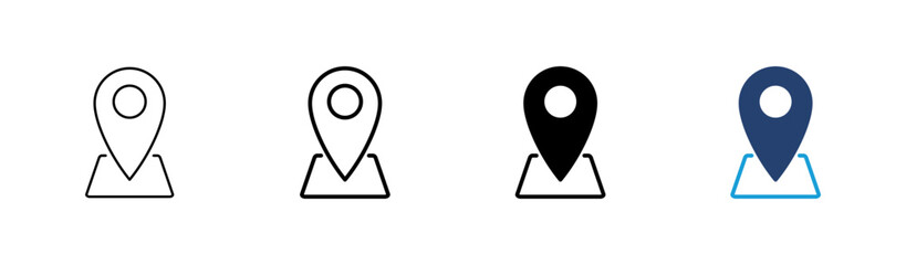 Pin icon set. Location icon vector. destination icon. map pin