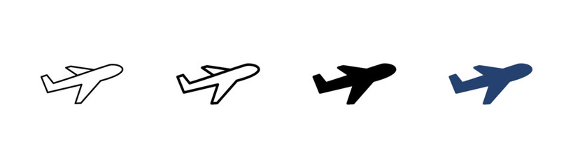 Plane icon set. Airplane icon vector. Flight transport symbol. Travel illustration. Holiday symbol