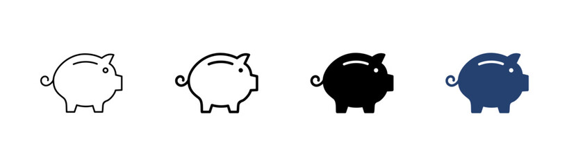 Piggy bank icon vector. piggy money icon