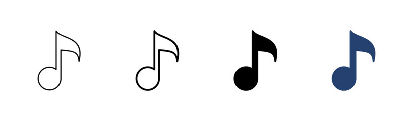 Music icon set. note music icon vector. tone icon