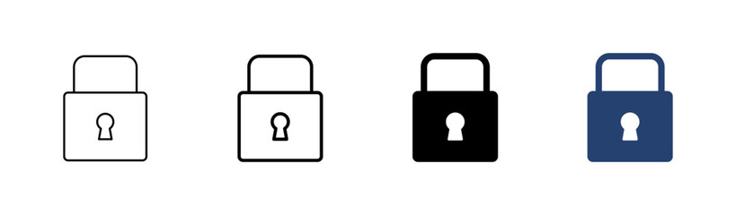 Lock icon set. Padlock icon vector. Encryption icon. Security symbol