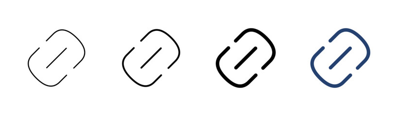 Link icon set. Hyperlink chain symbol.