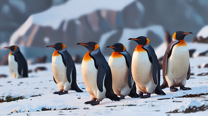 Fototapeta premium king penguin colony