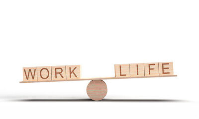 work life balance wooden cube block relaxation work job occupation career using freelance employee...