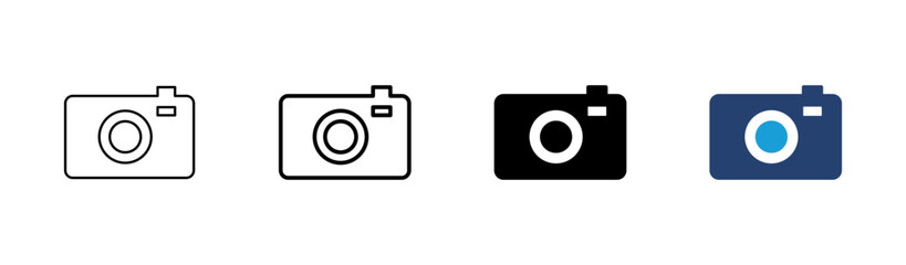 Camera icon set. photo camera icon. camera photography icon.
