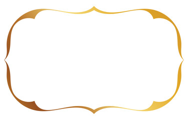 Thai style gold border, transparent background