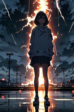 凛々しく立っているカッコイイ女性
Generative AI