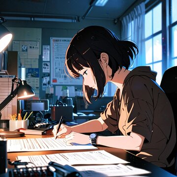 デスクワークをする綺麗な女性
generative AI