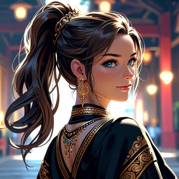 優しく微笑んでいる女性
generative AI
