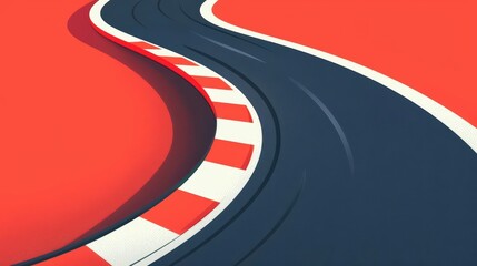 A competitive race track set for a thrilling sprint, banner, with copy space