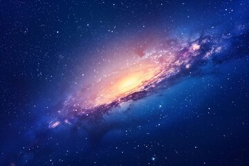 Fototapeta premium Starry galaxy background in space with nebula and bright stars.