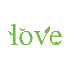 love nature letter vector illustration