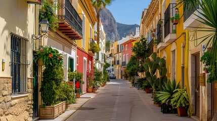 Picturesque old town of Calpe with charming streets and historic buildings, Comunidad Autonoma de Valencia