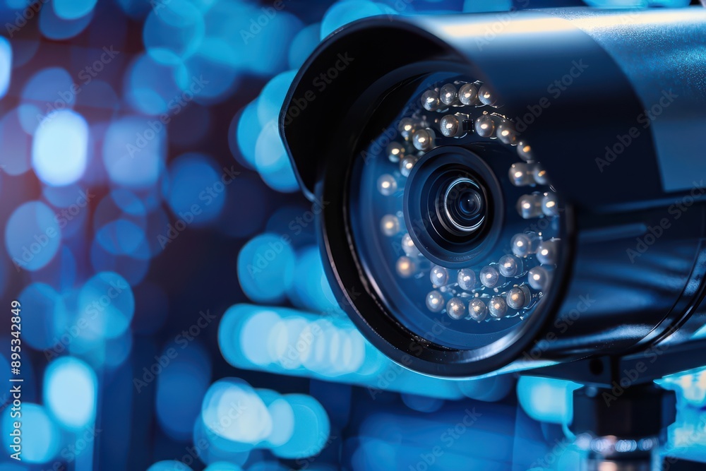 Poster an advanced network security system safeguarding sensitive information, banner, with copy space