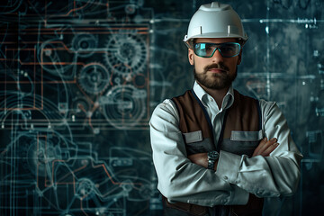 portrait professional man engineer	
