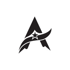 Fototapeta premium Letter A Vector Icon on White Background