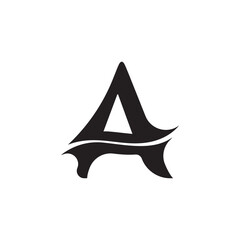 Fototapeta premium Letter A Vector Icon on White Background