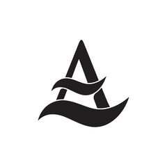 Fototapeta premium Letter A Vector Icon on White Background