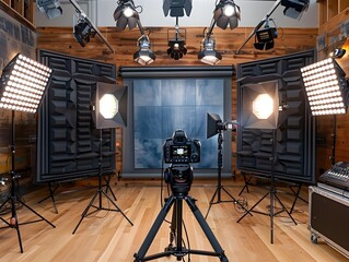 Sophisticated Studio Setup for Professional Portrait Photography Sessions